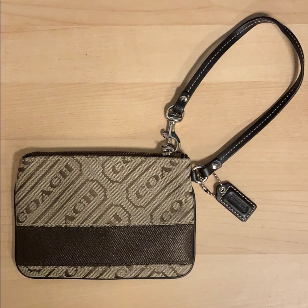 Brown Coach Wristlet